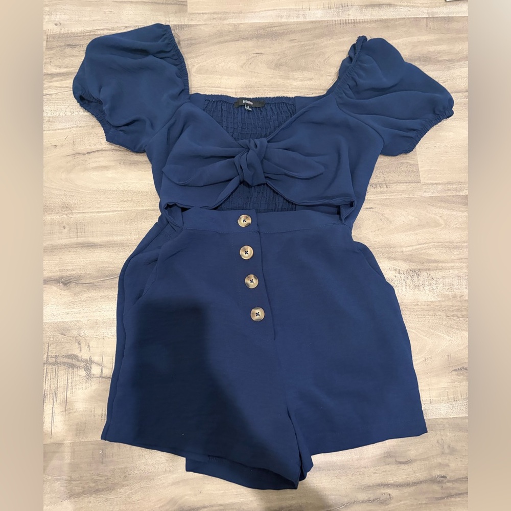 Blashe Blue Romper w/ Pockets | Size S